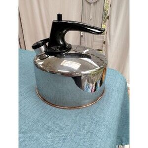 Vintage Revere Ware Copper Bottom Whistling Tea Kettle 1 Qt Rome NY